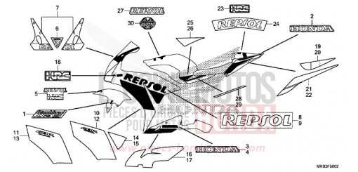 STREIFEN/MARKE (3) CBR1000SAG de 2016